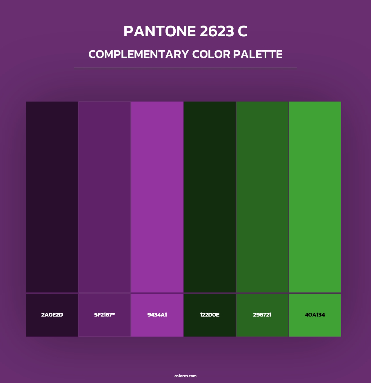 PANTONE 2623 C - Complementary Color Palette