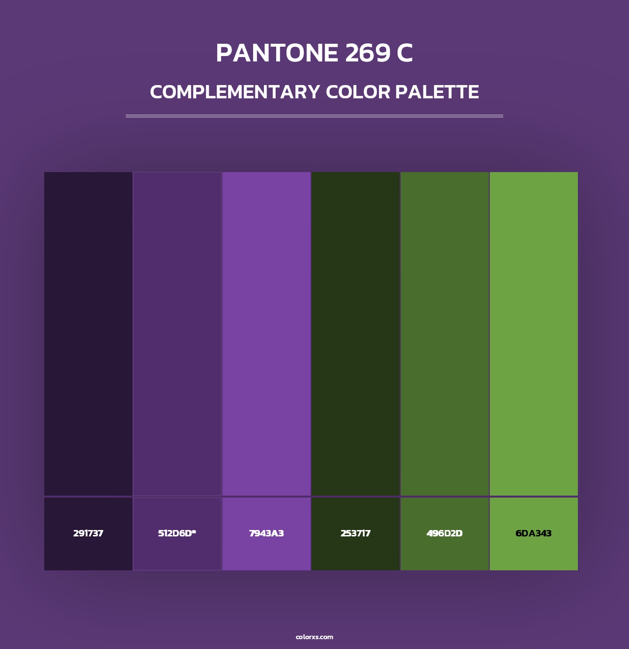 PANTONE 269 C - Complementary Color Palette