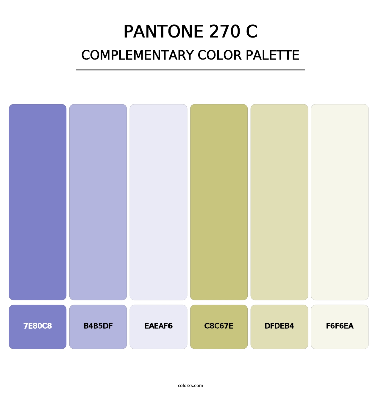 PANTONE 270 C - Complementary Color Palette