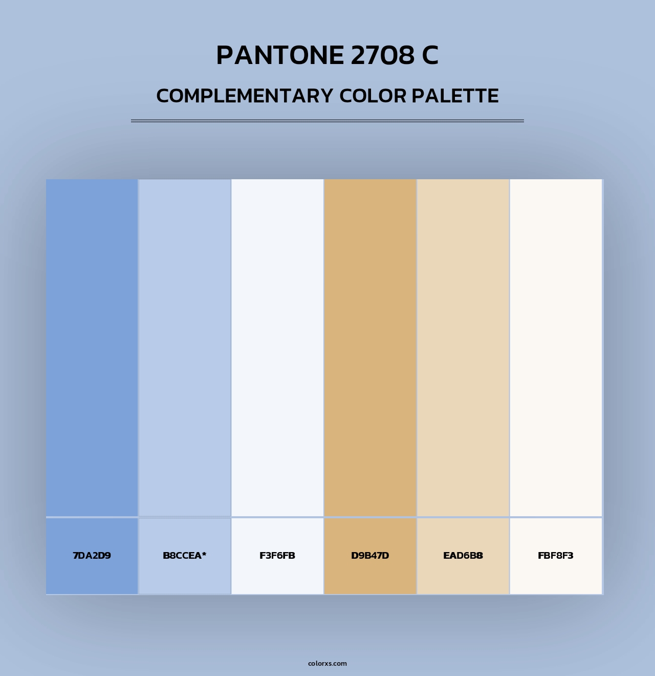 PANTONE 2708 C - Complementary Color Palette