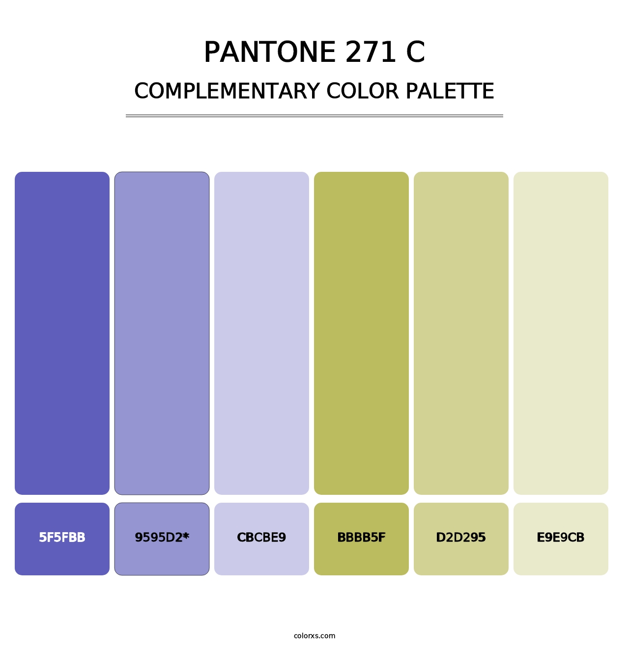 PANTONE 271 C - Complementary Color Palette