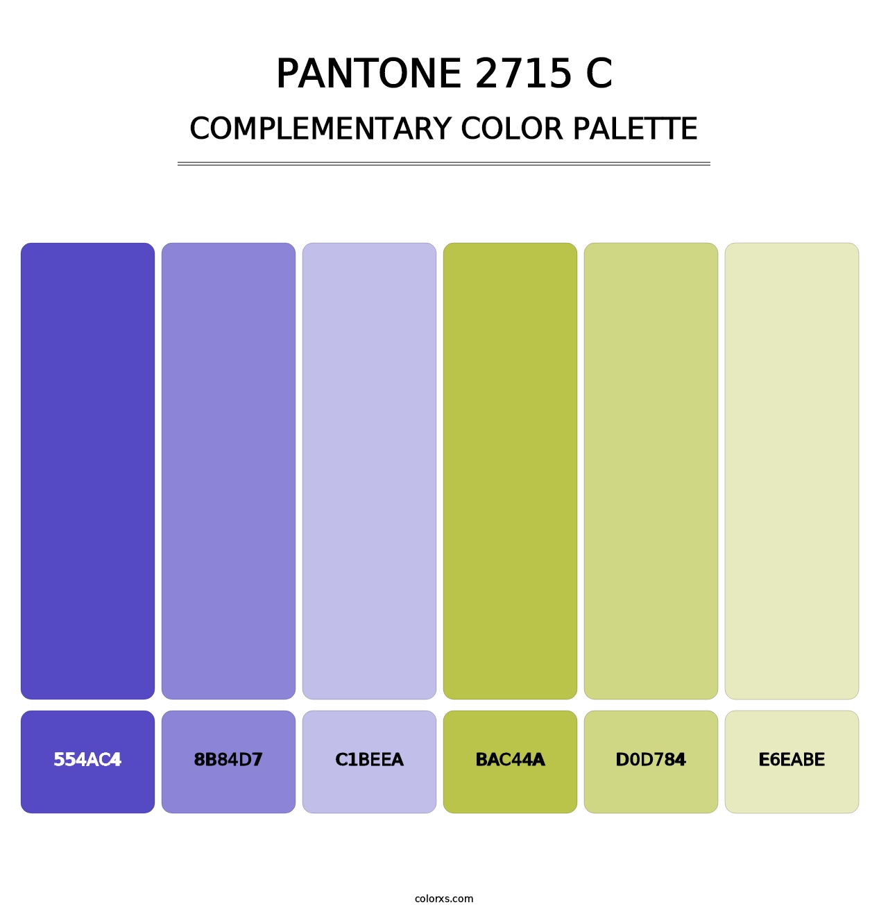 PANTONE 2715 C - Complementary Color Palette