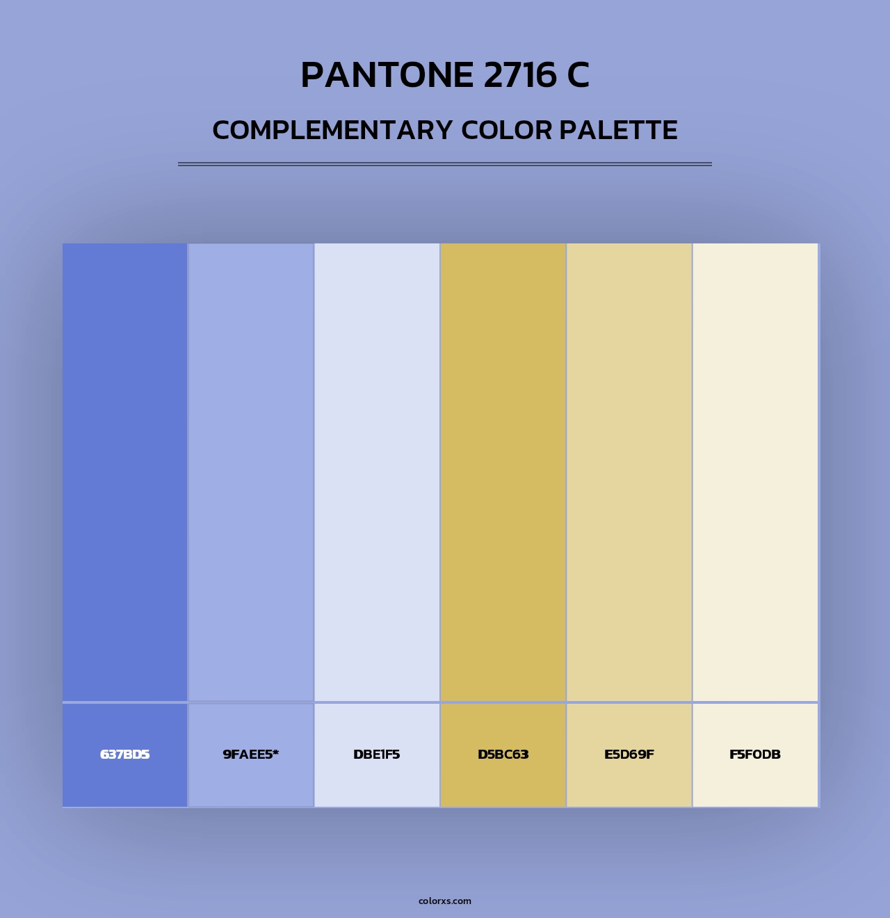 PANTONE 2716 C - Complementary Color Palette
