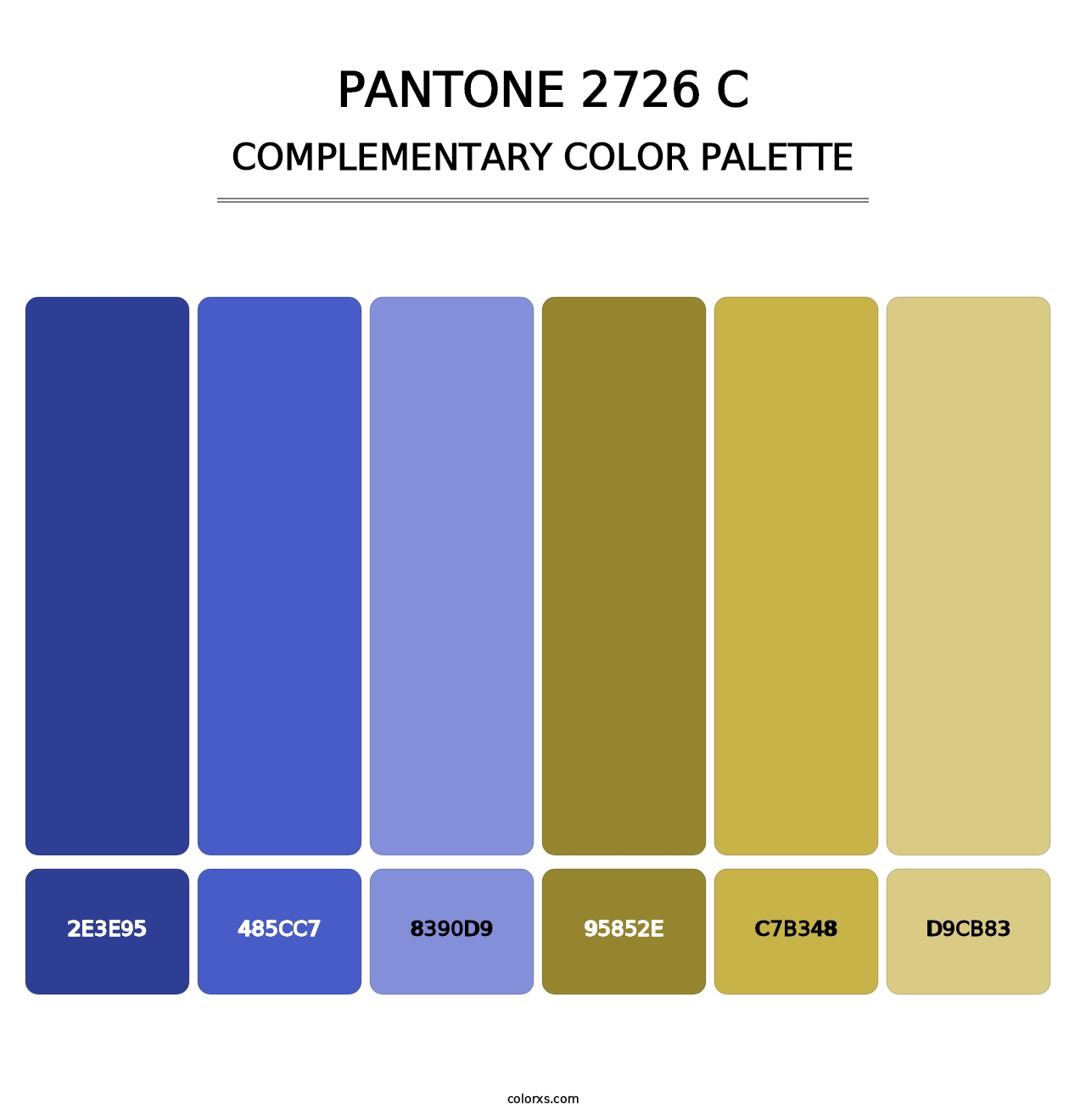 PANTONE 2726 C - Complementary Color Palette