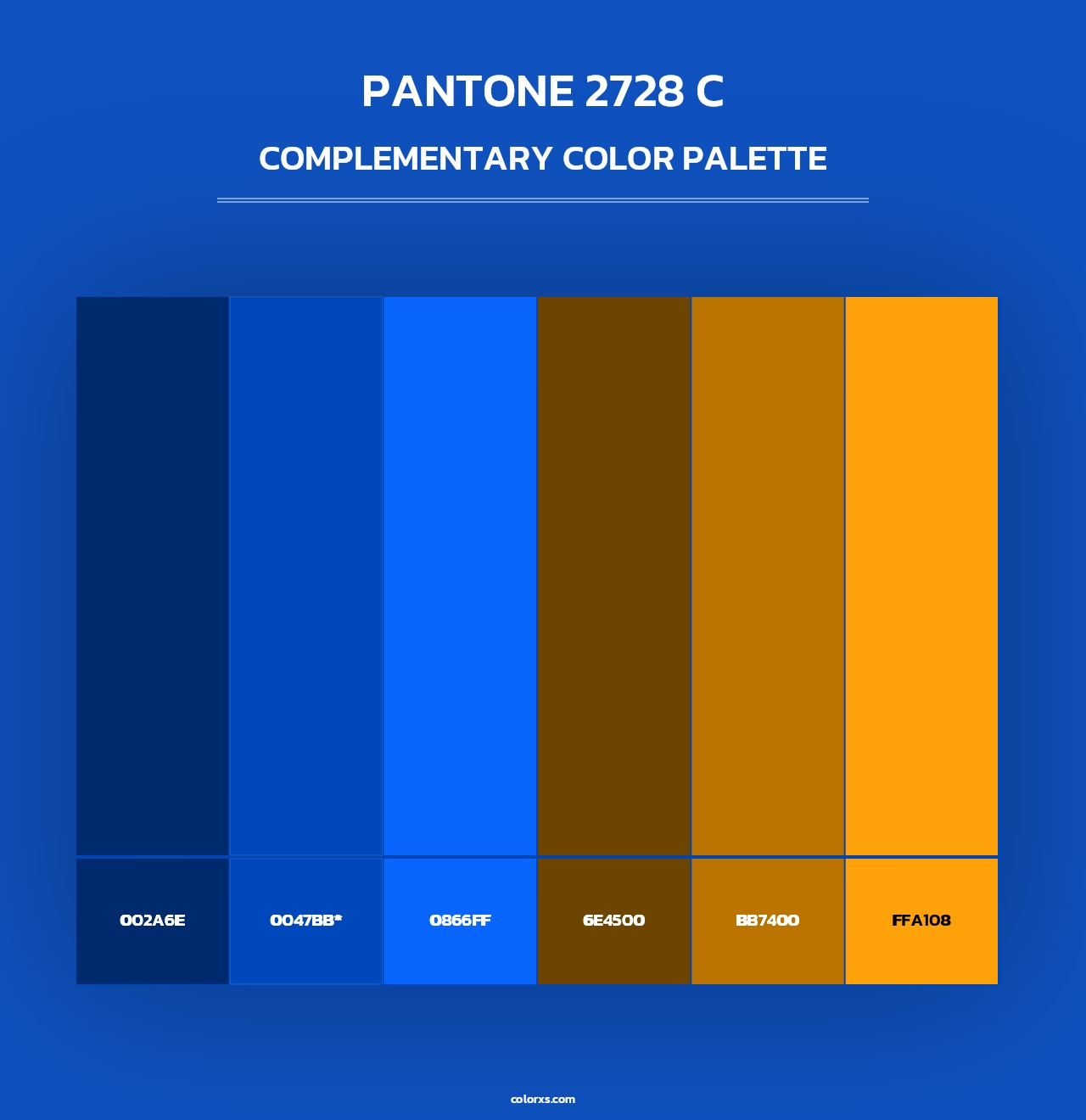 PANTONE 2728 C - Complementary Color Palette