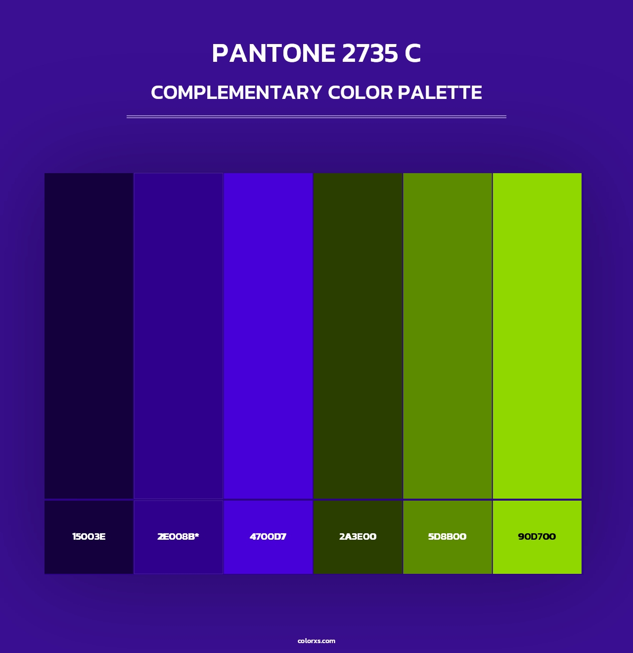 PANTONE 2735 C - Complementary Color Palette