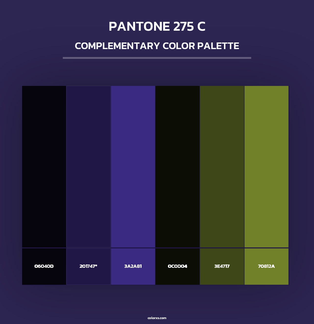 PANTONE 275 C - Complementary Color Palette