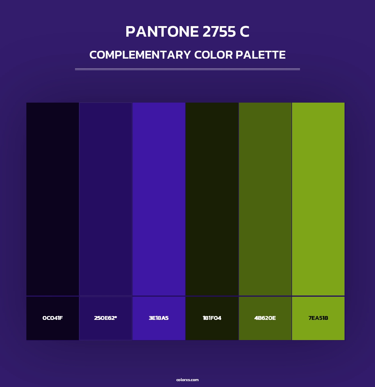 PANTONE 2755 C - Complementary Color Palette