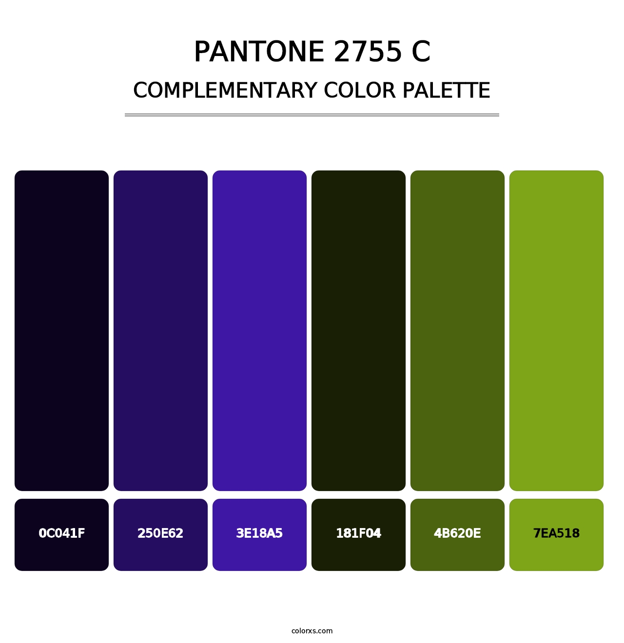 PANTONE 2755 C - Complementary Color Palette