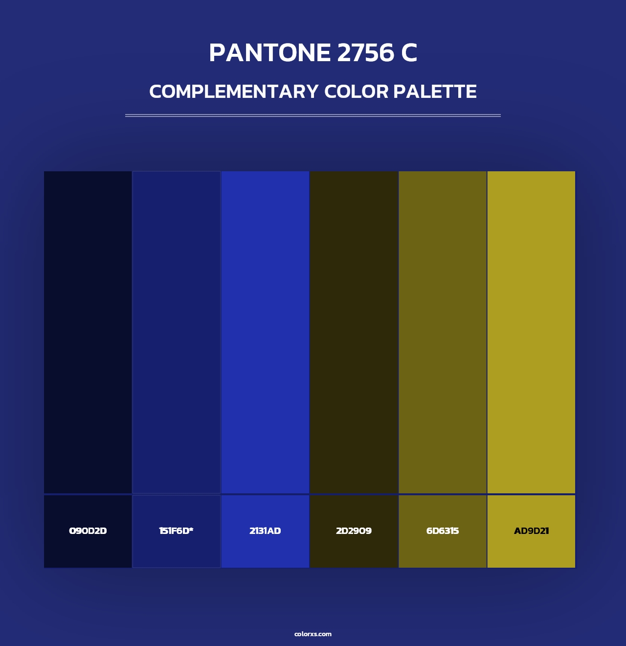 PANTONE 2756 C - Complementary Color Palette