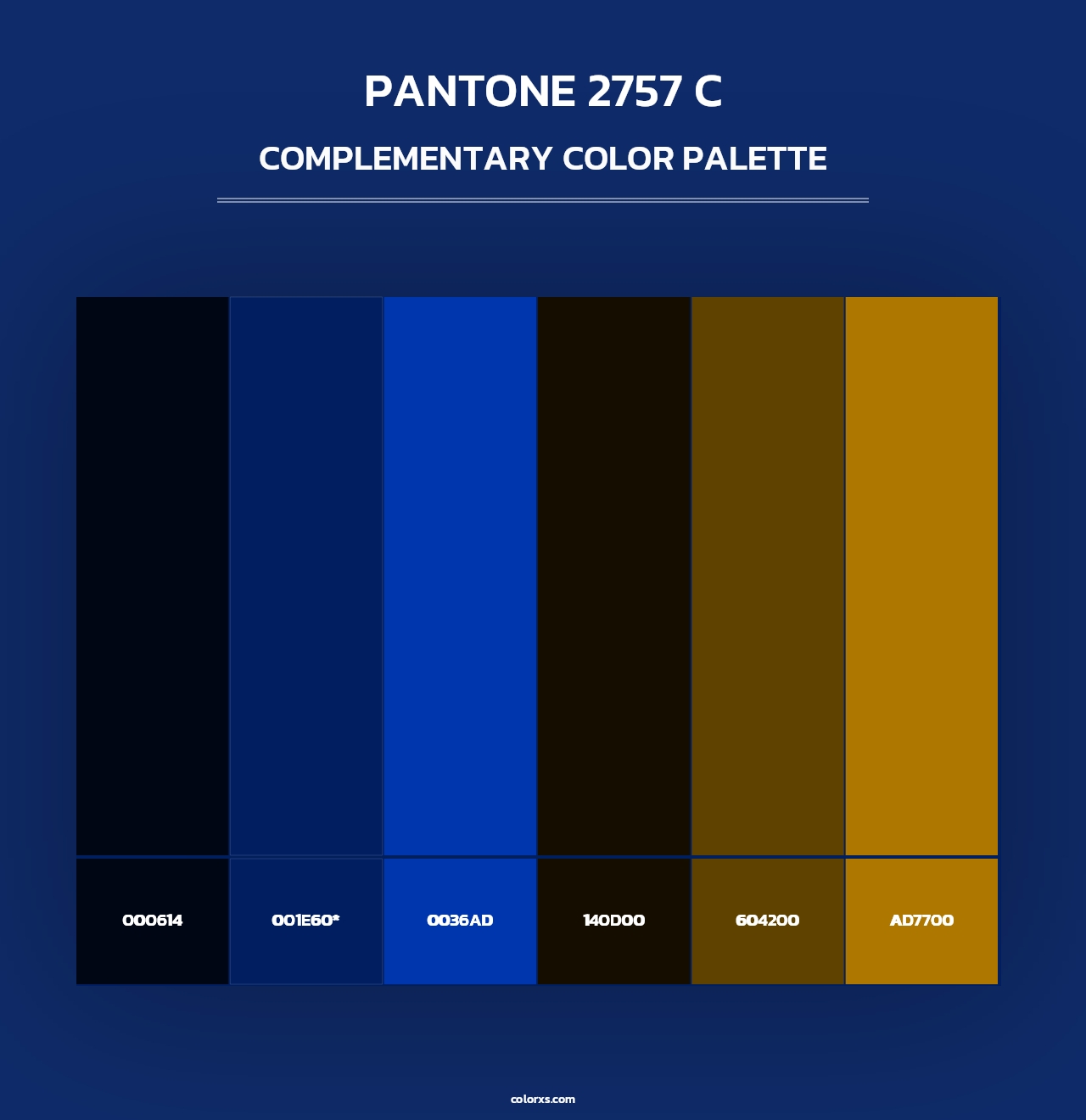 PANTONE 2757 C - Complementary Color Palette