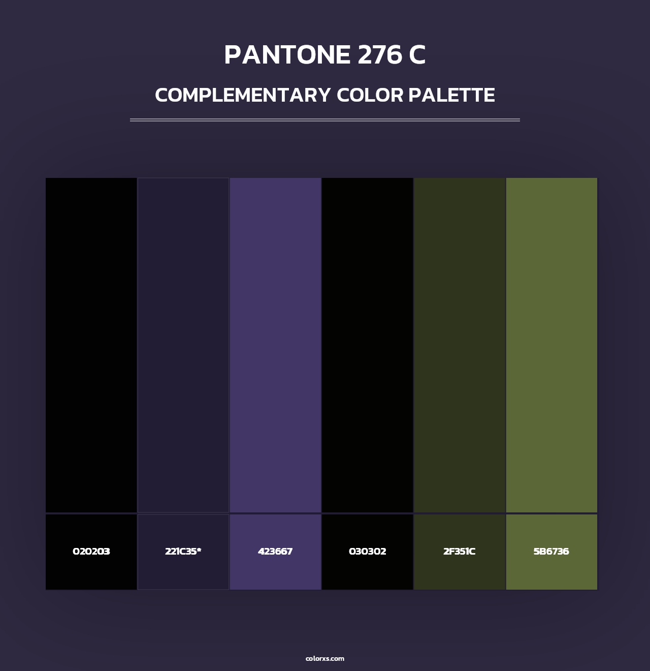 PANTONE 276 C - Complementary Color Palette