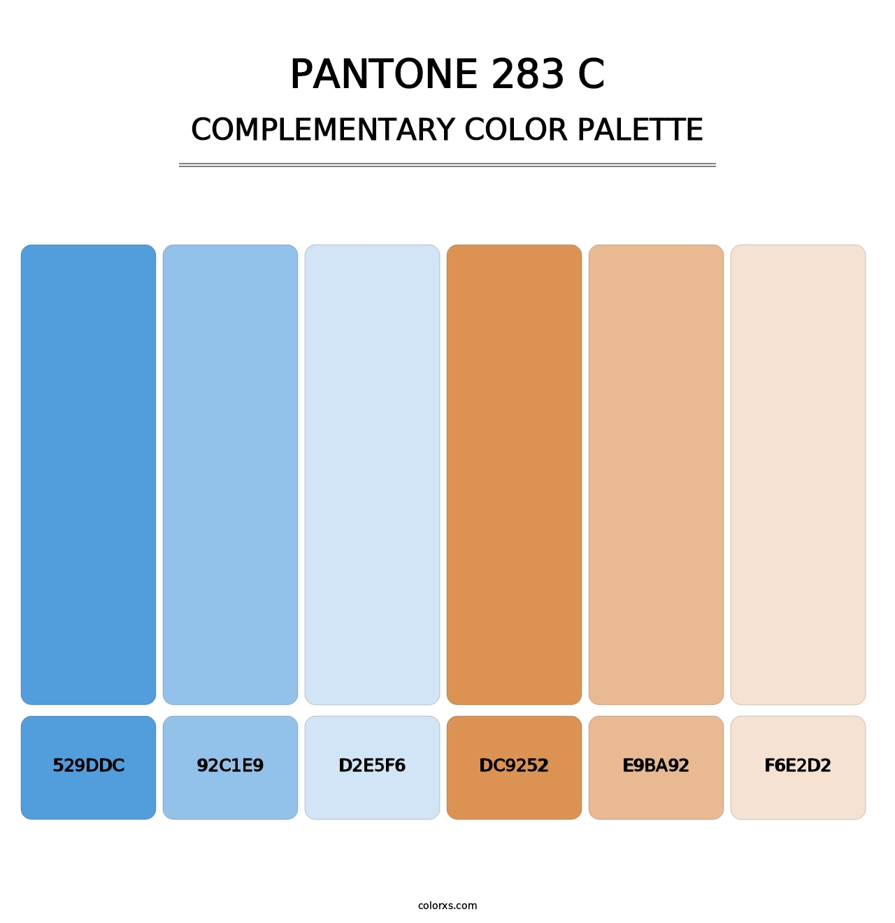 PANTONE 283 C - Complementary Color Palette