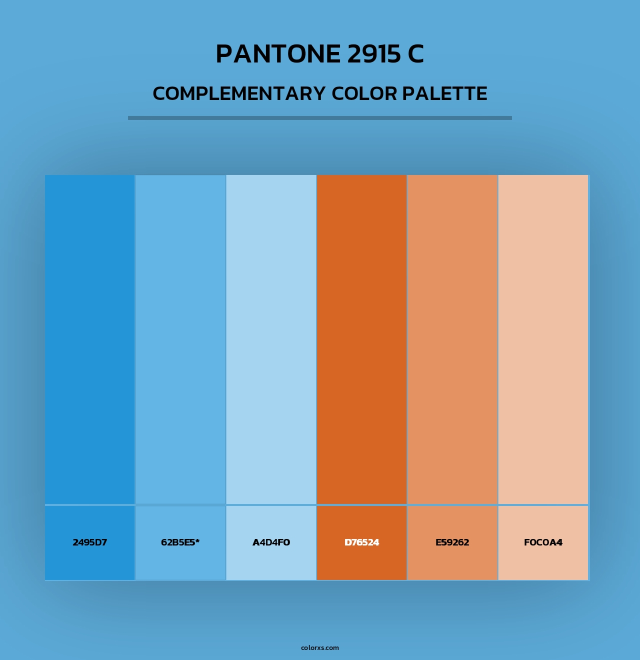 PANTONE 2915 C - Complementary Color Palette