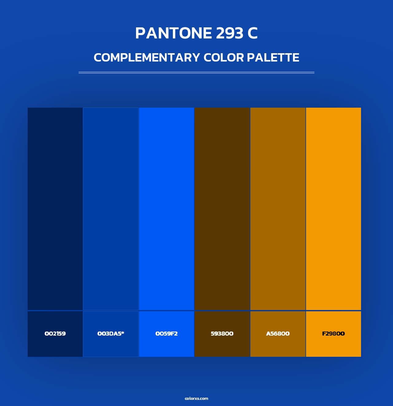 PANTONE 293 C - Complementary Color Palette