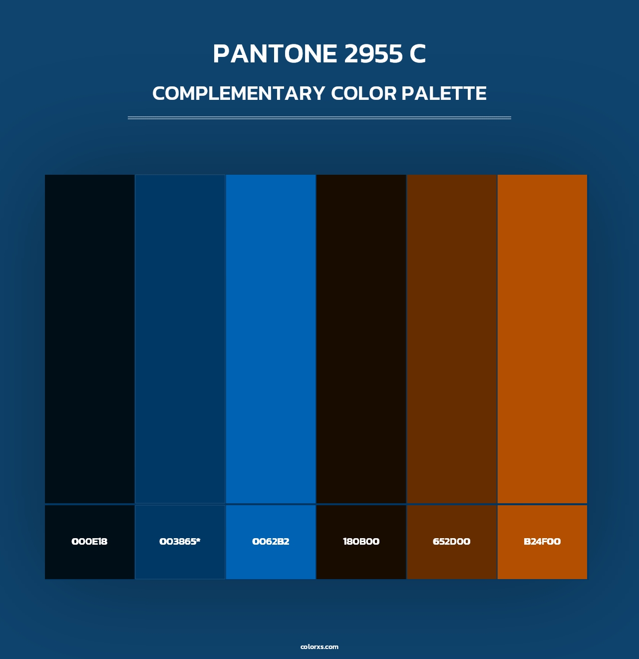 PANTONE 2955 C - Complementary Color Palette