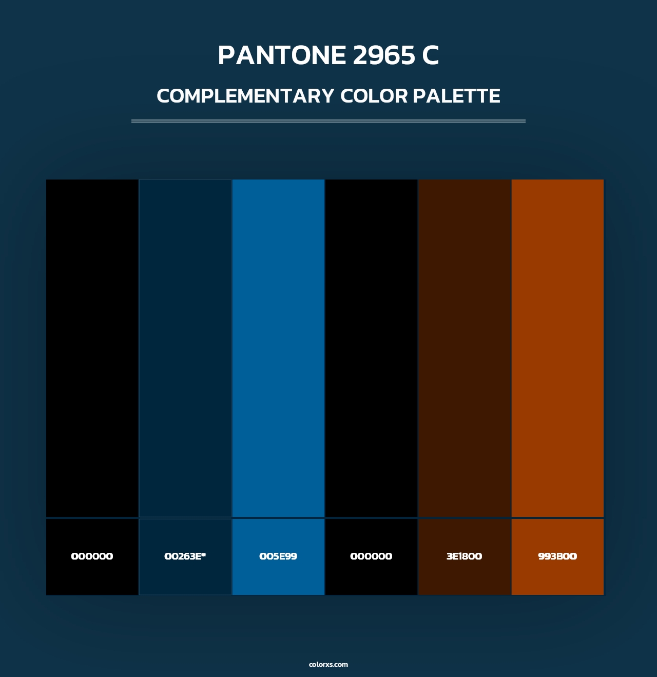 PANTONE 2965 C - Complementary Color Palette