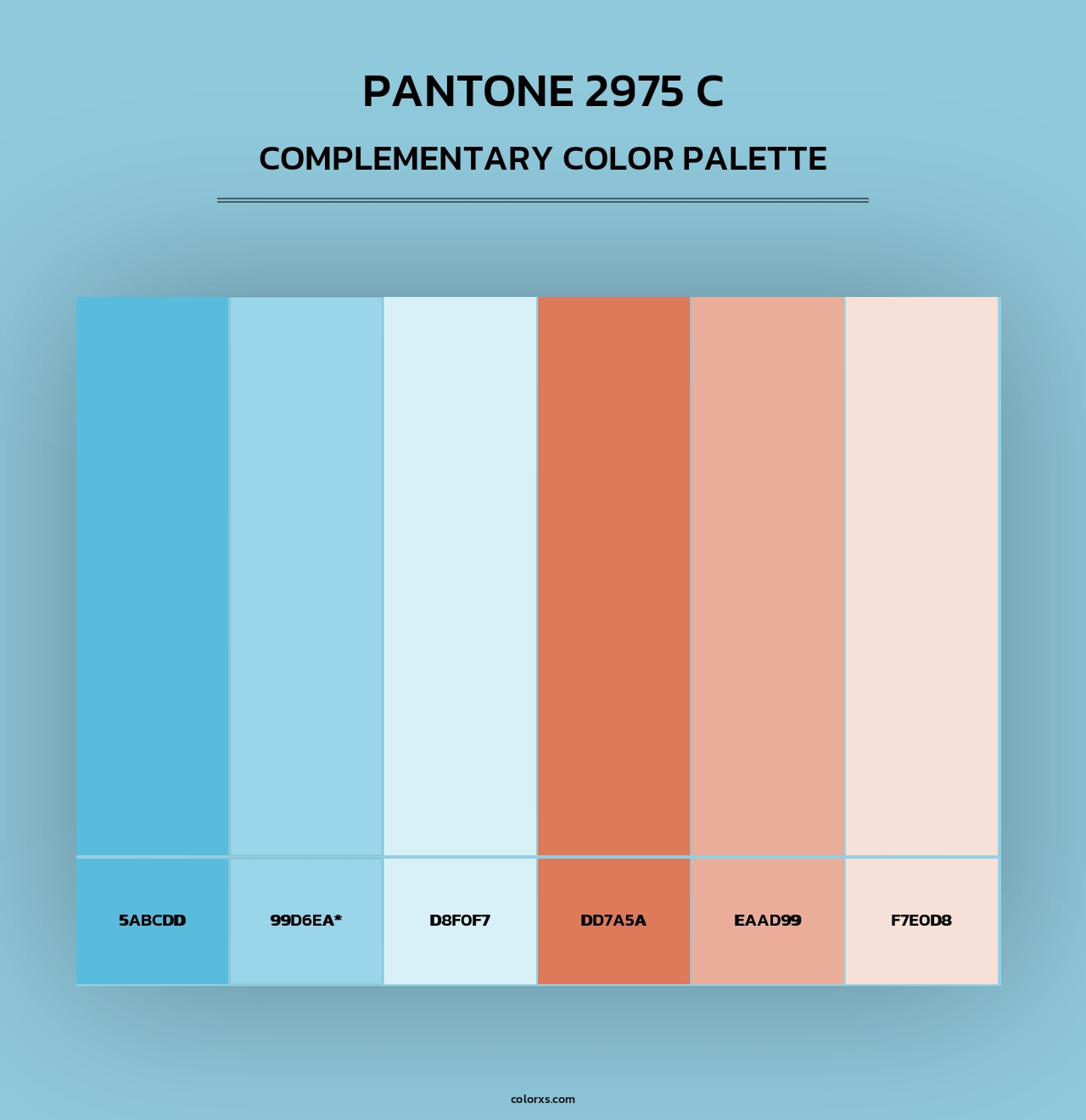 PANTONE 2975 C - Complementary Color Palette