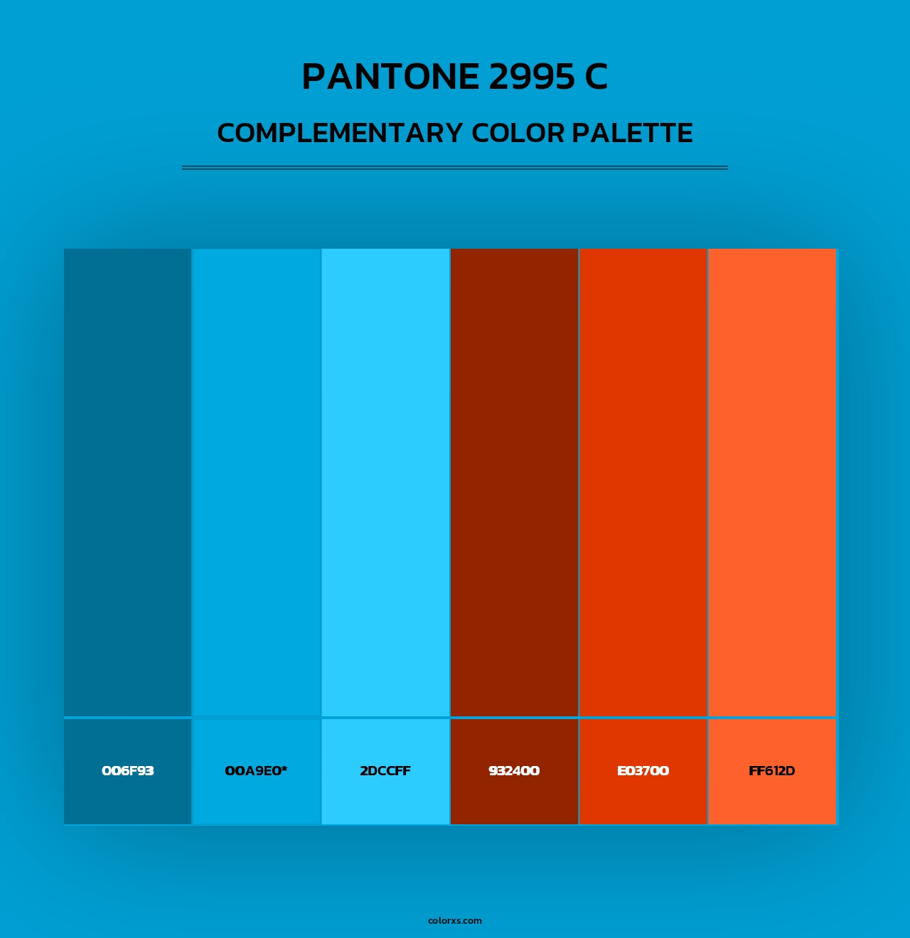 PANTONE 2995 C - Complementary Color Palette