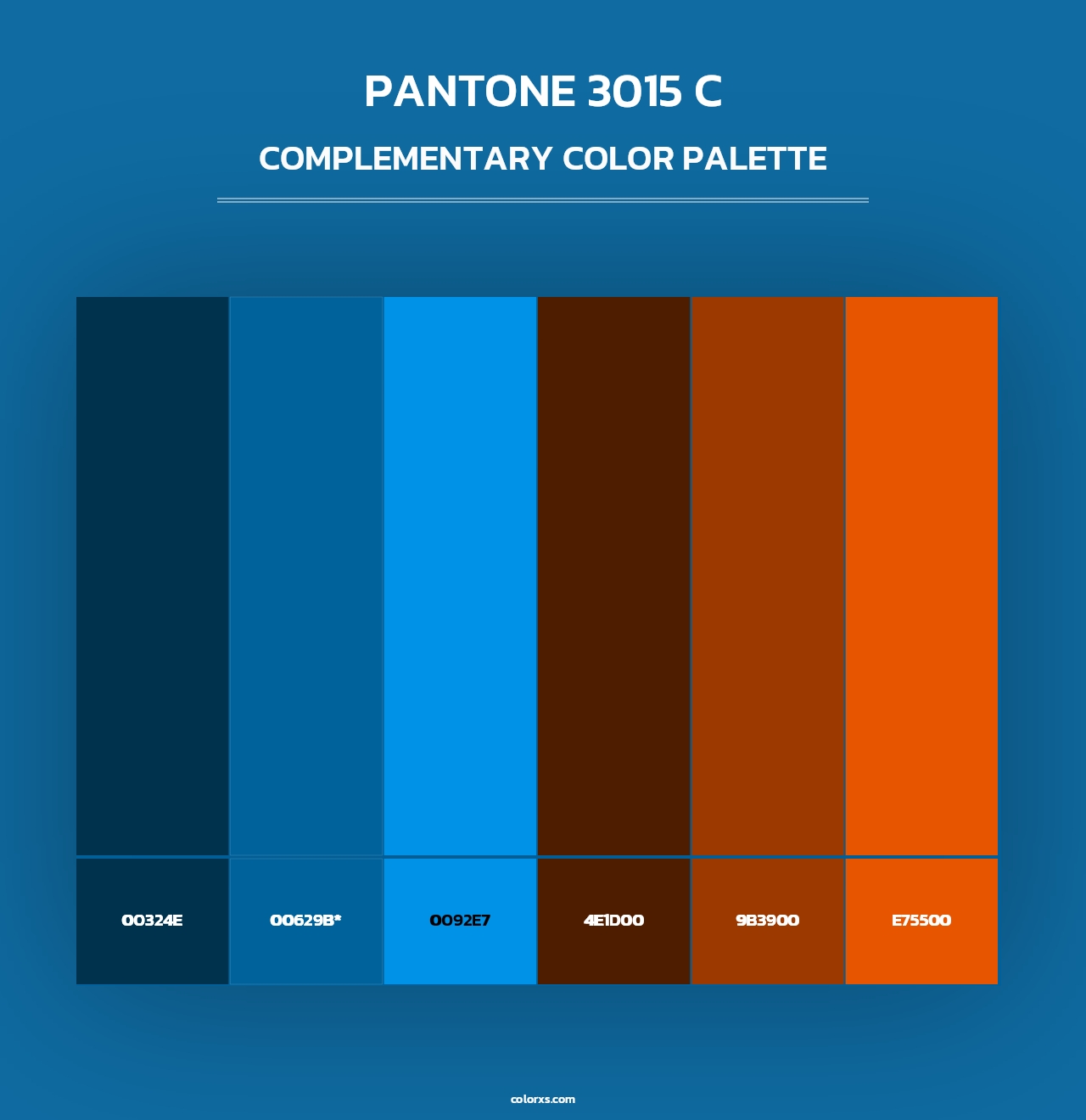 PANTONE 3015 C - Complementary Color Palette