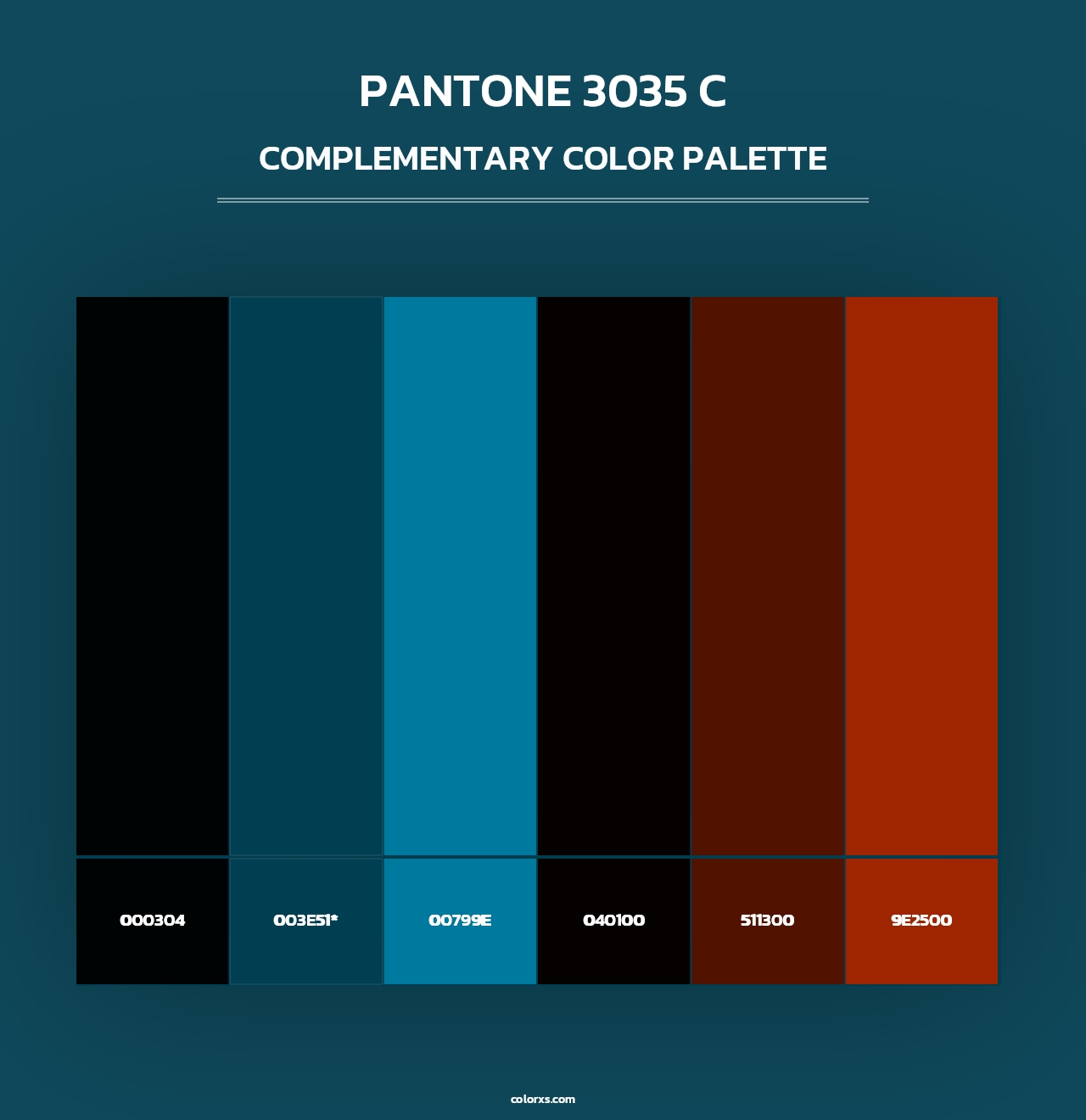 PANTONE 3035 C - Complementary Color Palette