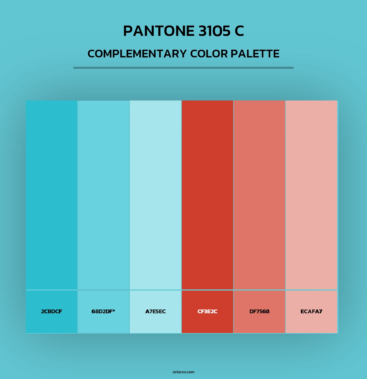 PANTONE 3105 C - Complementary Color Palette