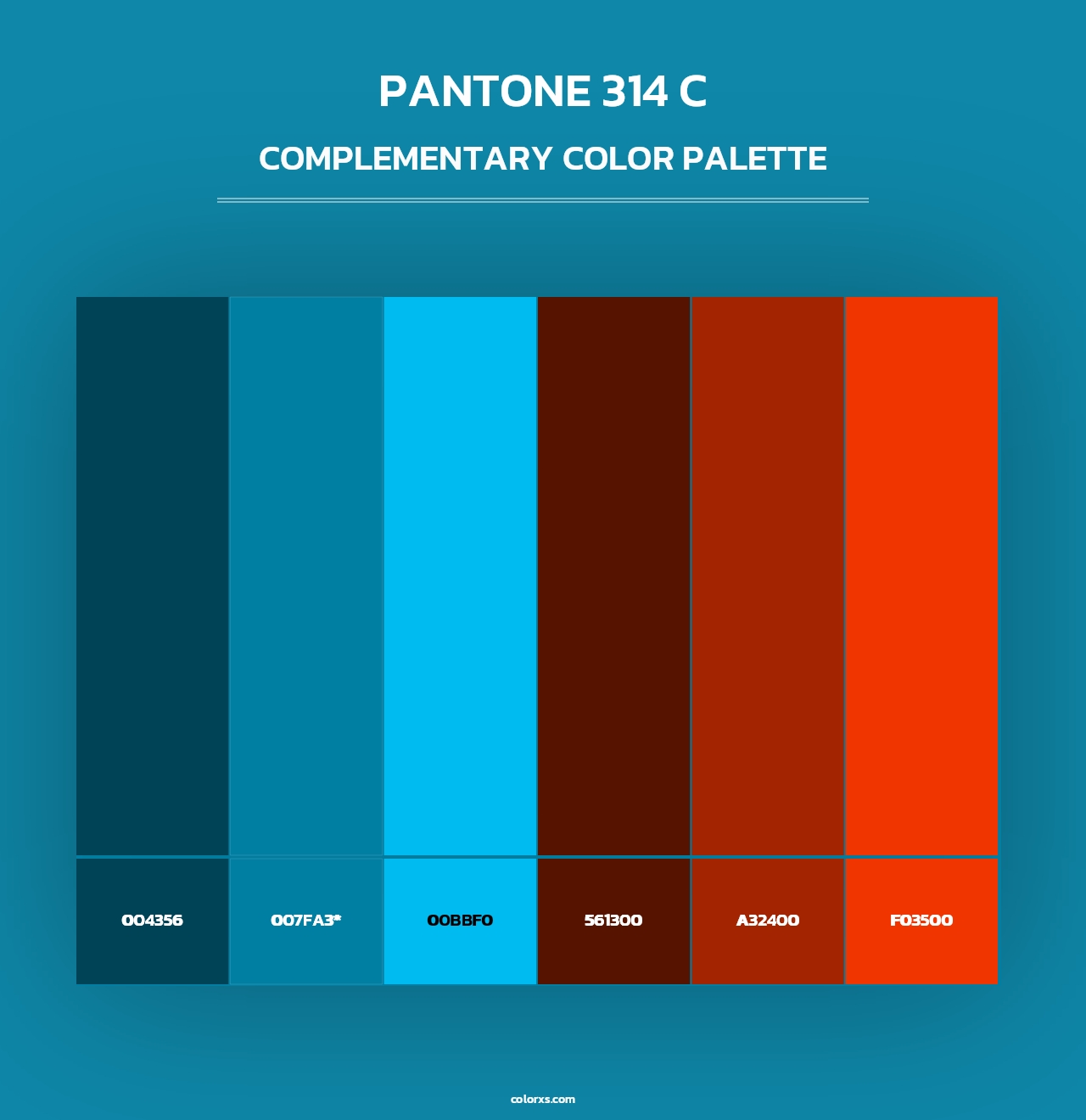 PANTONE 314 C - Complementary Color Palette