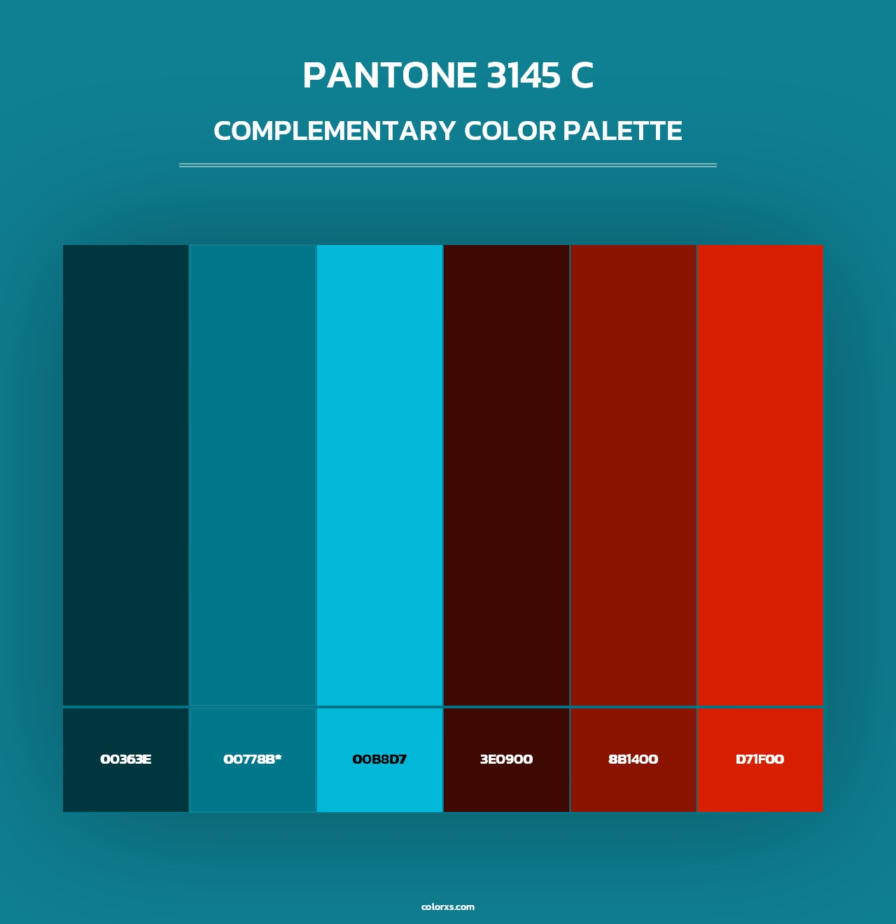 PANTONE 3145 C - Complementary Color Palette