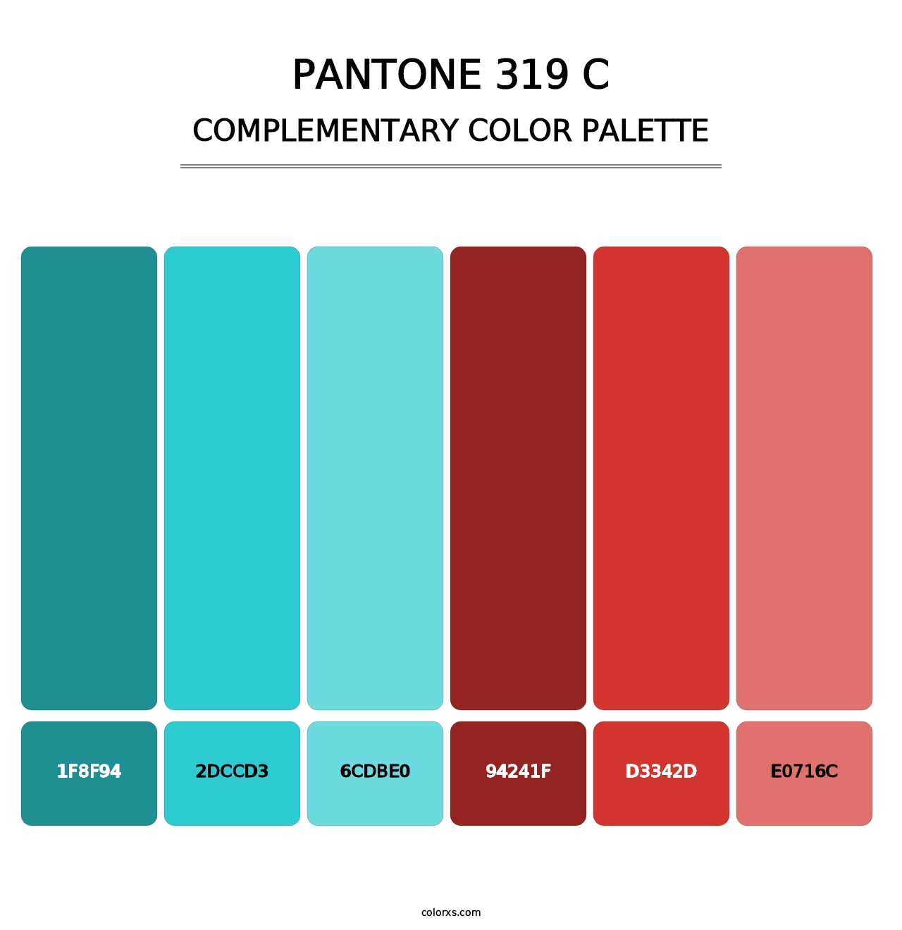 PANTONE 319 C - Complementary Color Palette