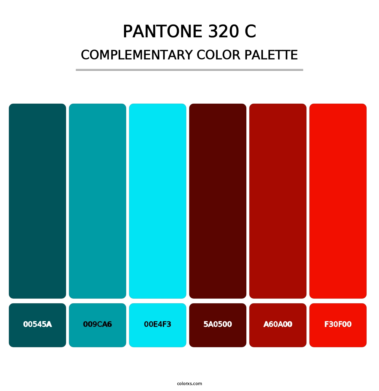 PANTONE 320 C - Complementary Color Palette