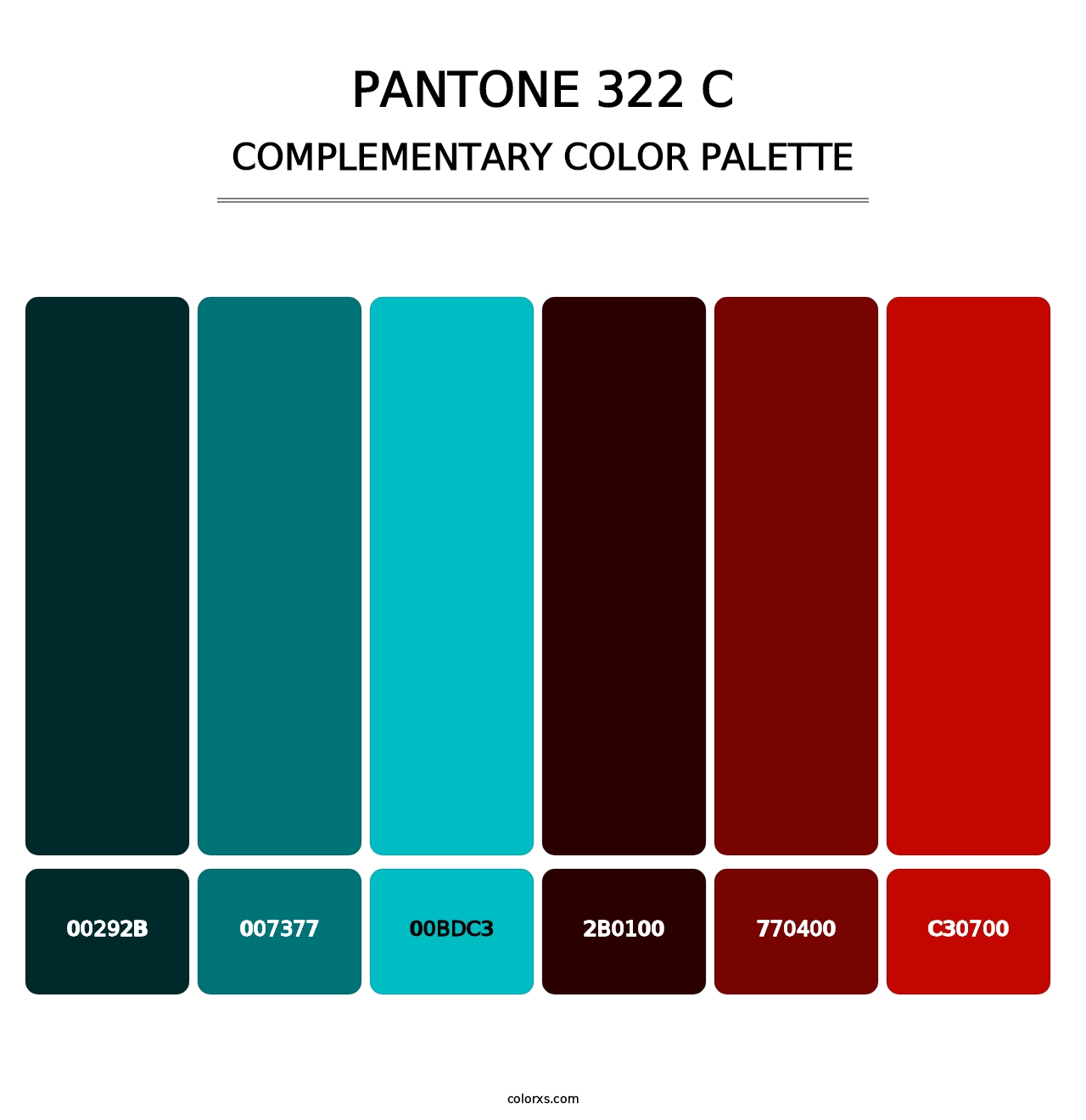 PANTONE 322 C - Complementary Color Palette