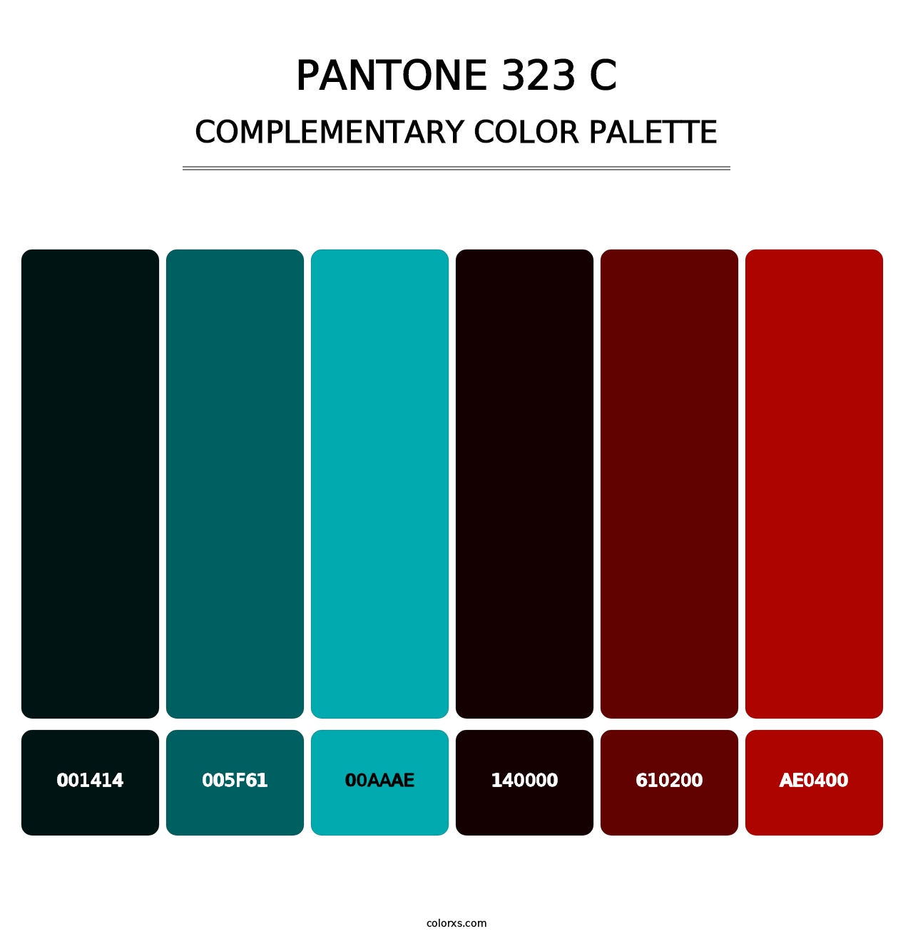 PANTONE 323 C - Complementary Color Palette