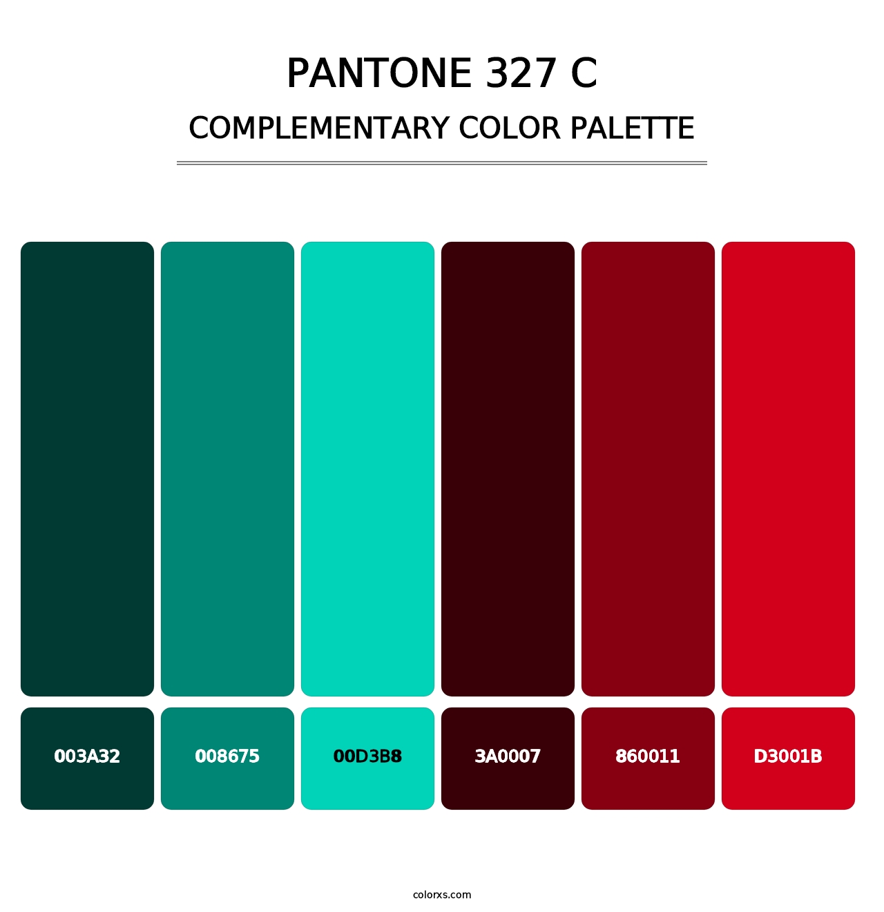 PANTONE 327 C - Complementary Color Palette