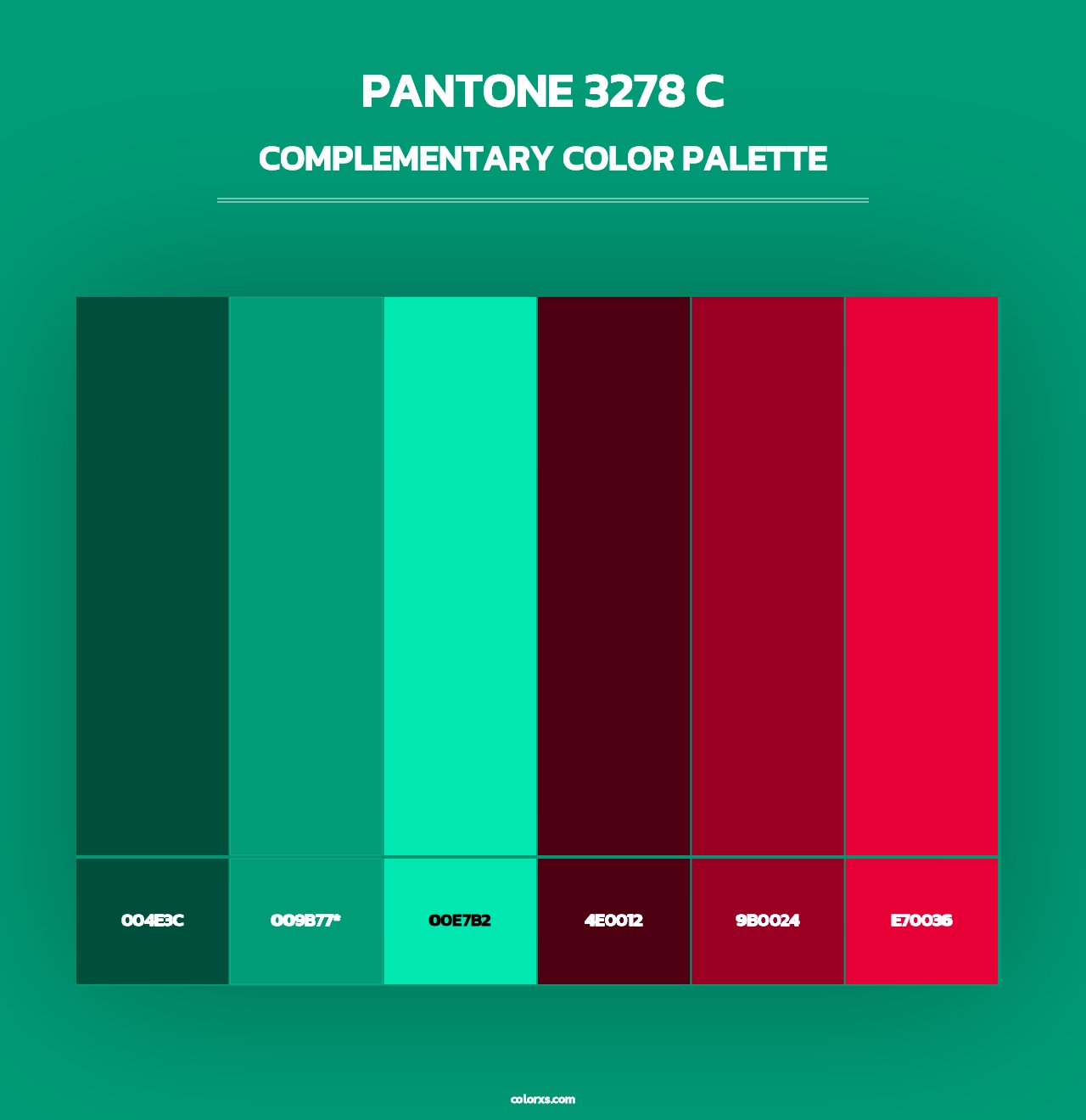PANTONE 3278 C - Complementary Color Palette