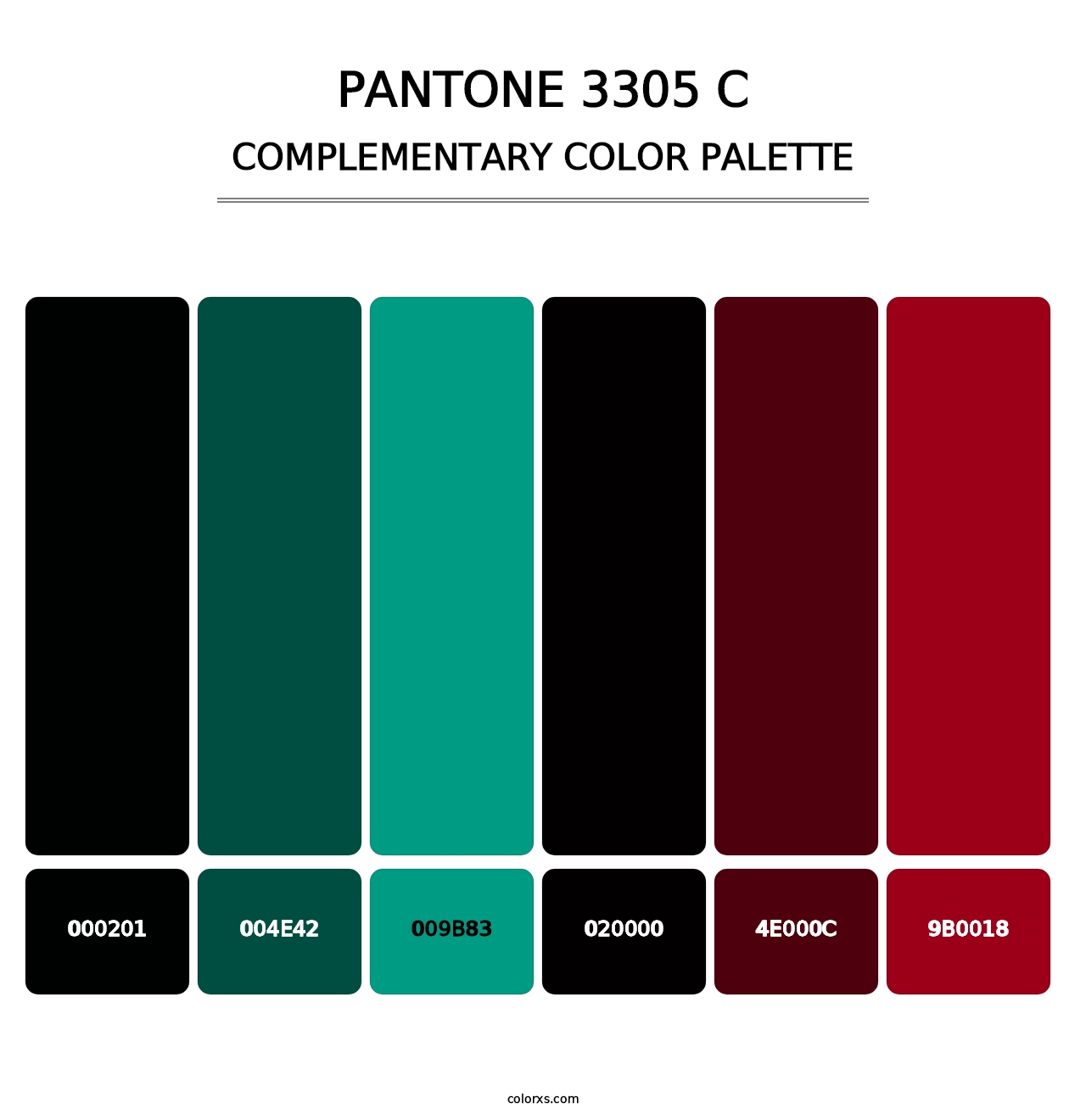 PANTONE 3305 C - Complementary Color Palette