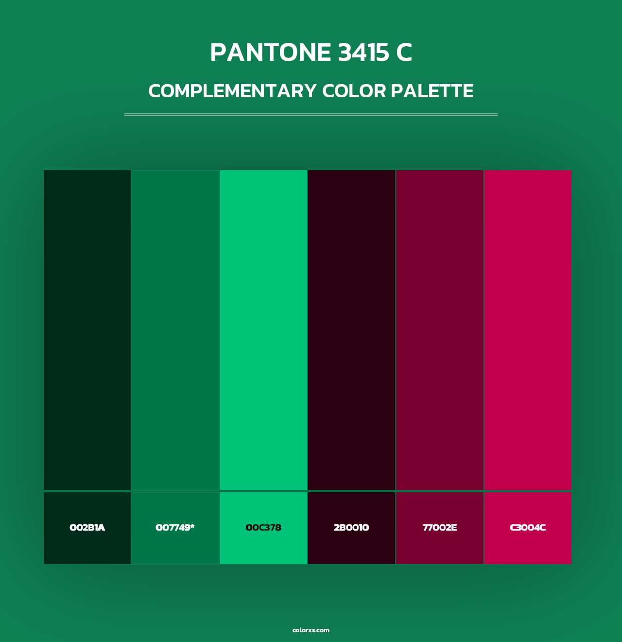 PANTONE 3415 C - Complementary Color Palette