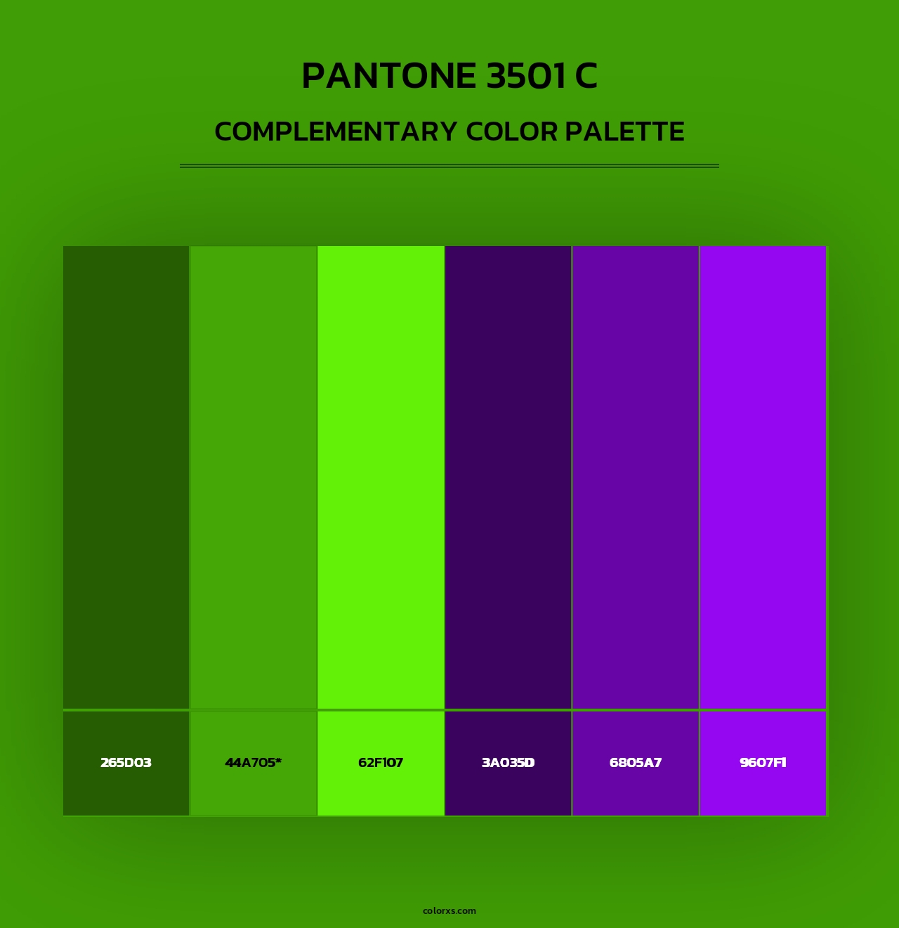 PANTONE 3501 C - Complementary Color Palette