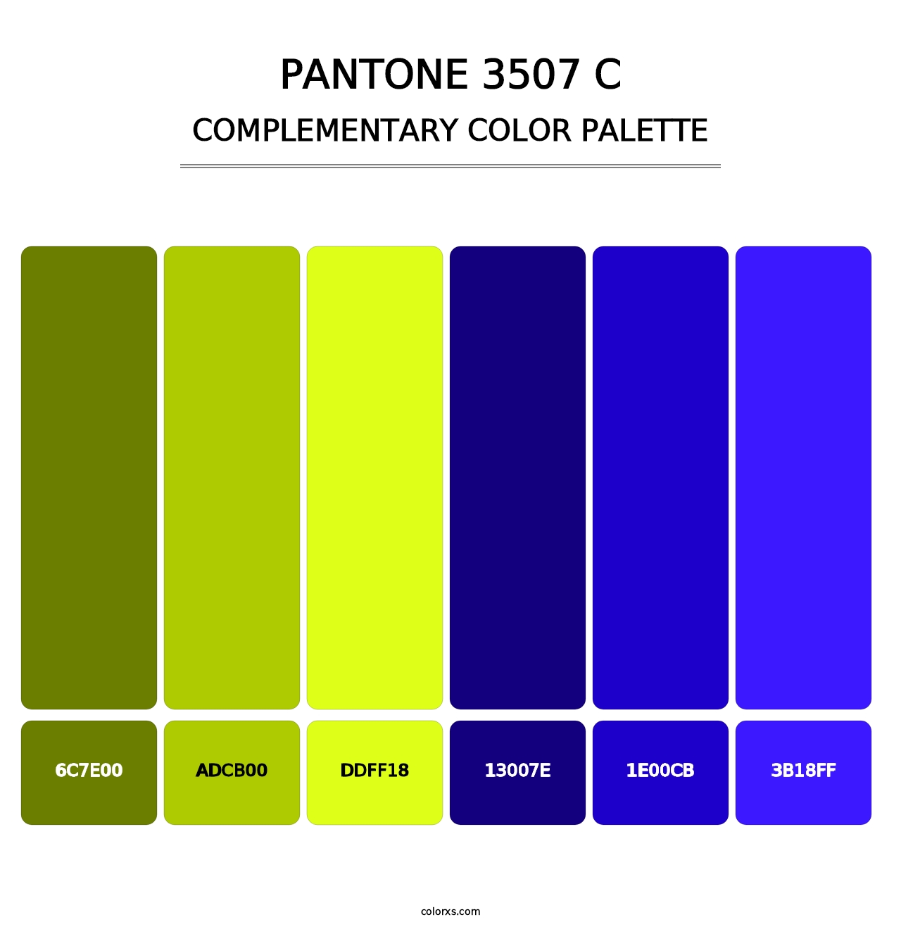 PANTONE 3507 C - Complementary Color Palette