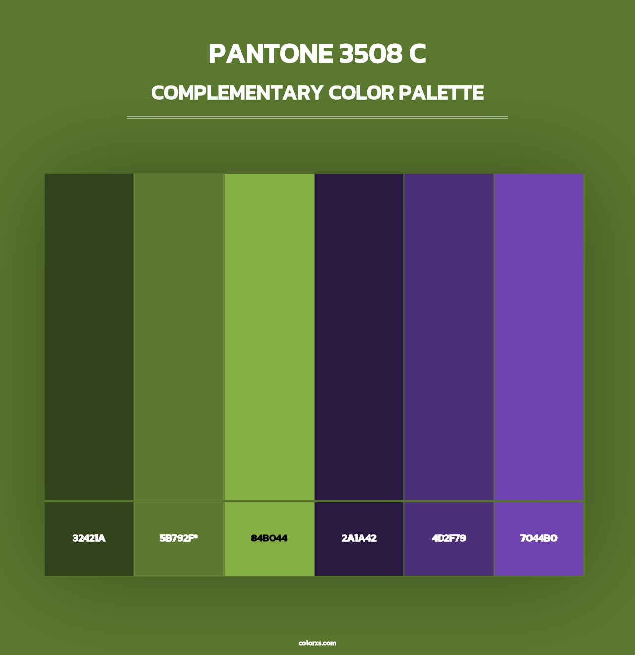 PANTONE 3508 C - Complementary Color Palette