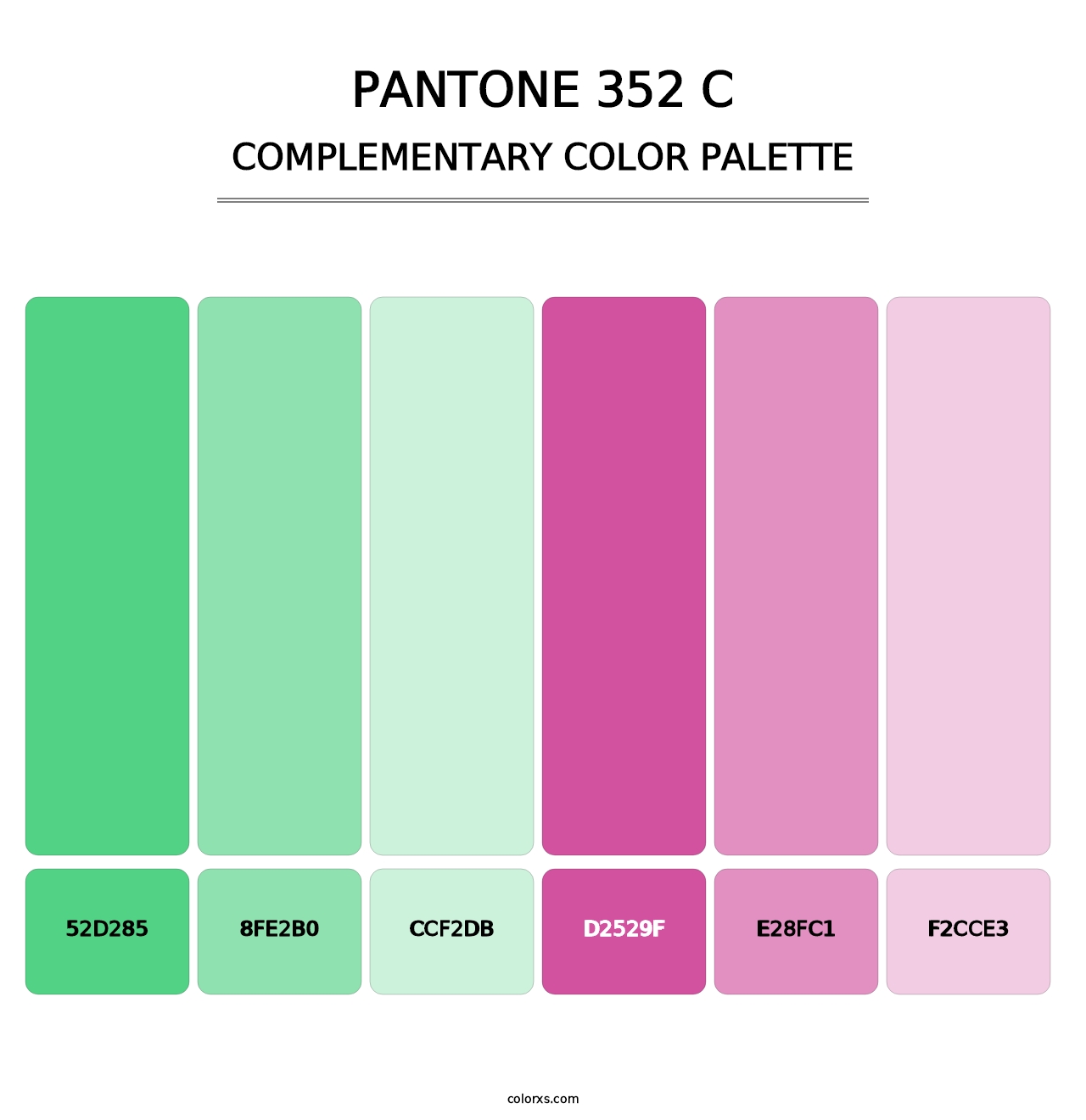 PANTONE 352 C - Complementary Color Palette