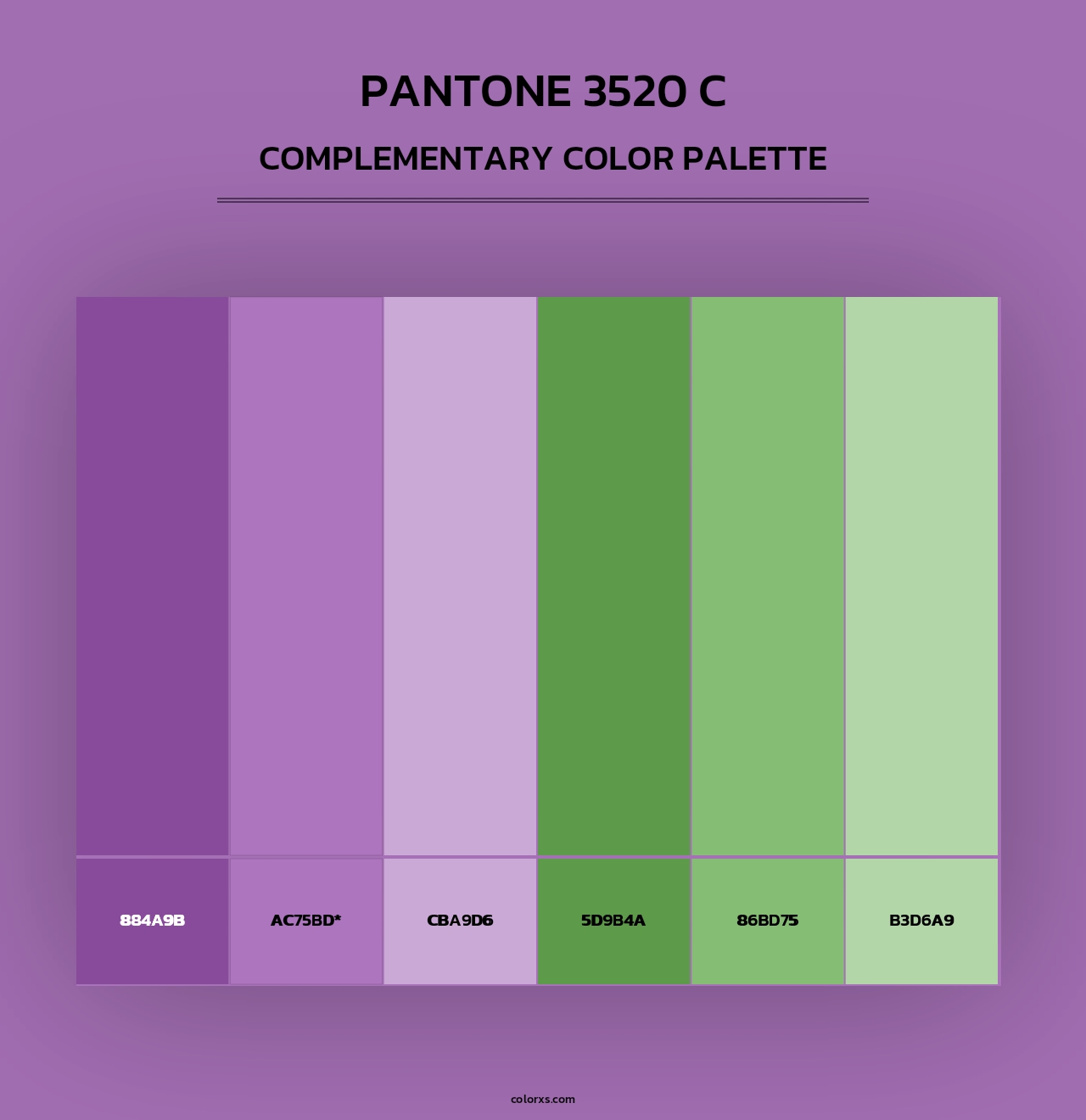 PANTONE 3520 C - Complementary Color Palette