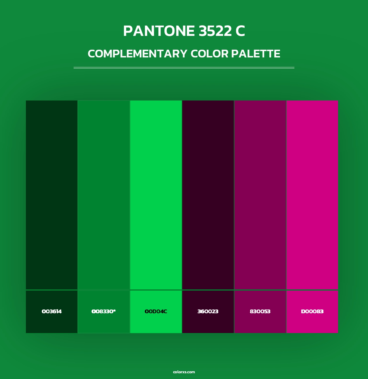 PANTONE 3522 C - Complementary Color Palette