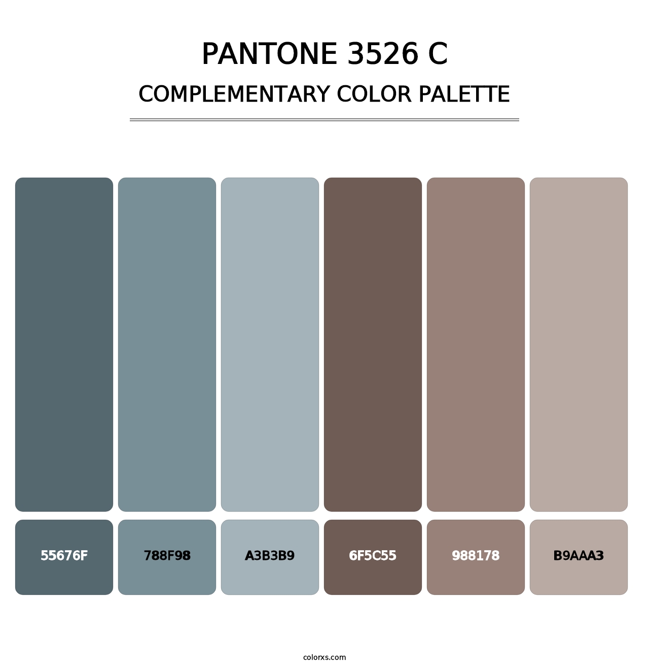 PANTONE 3526 C - Complementary Color Palette