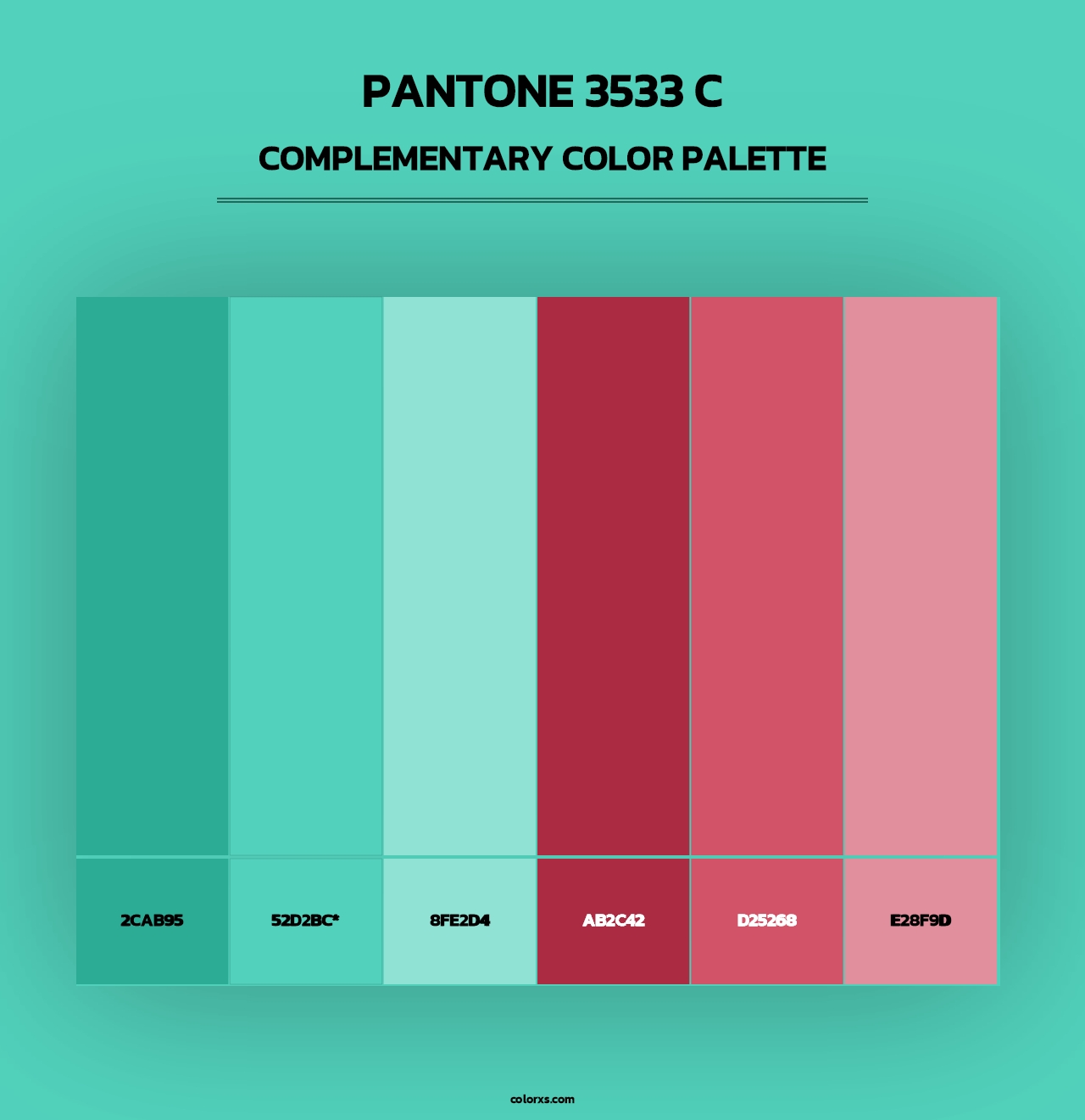 PANTONE 3533 C - Complementary Color Palette