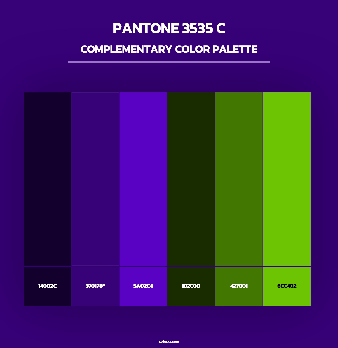 PANTONE 3535 C - Complementary Color Palette