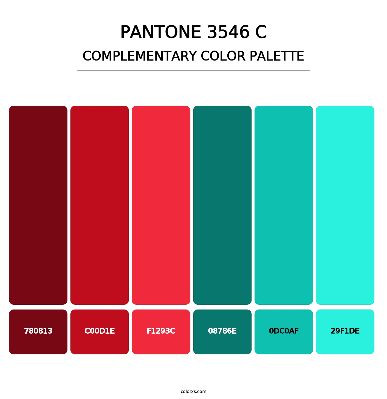 PANTONE 3546 C - Complementary Color Palette