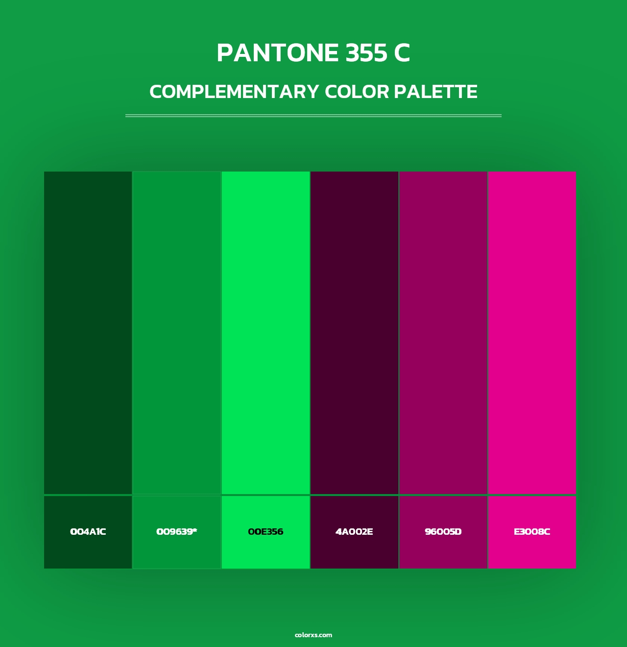 PANTONE 355 C - Complementary Color Palette