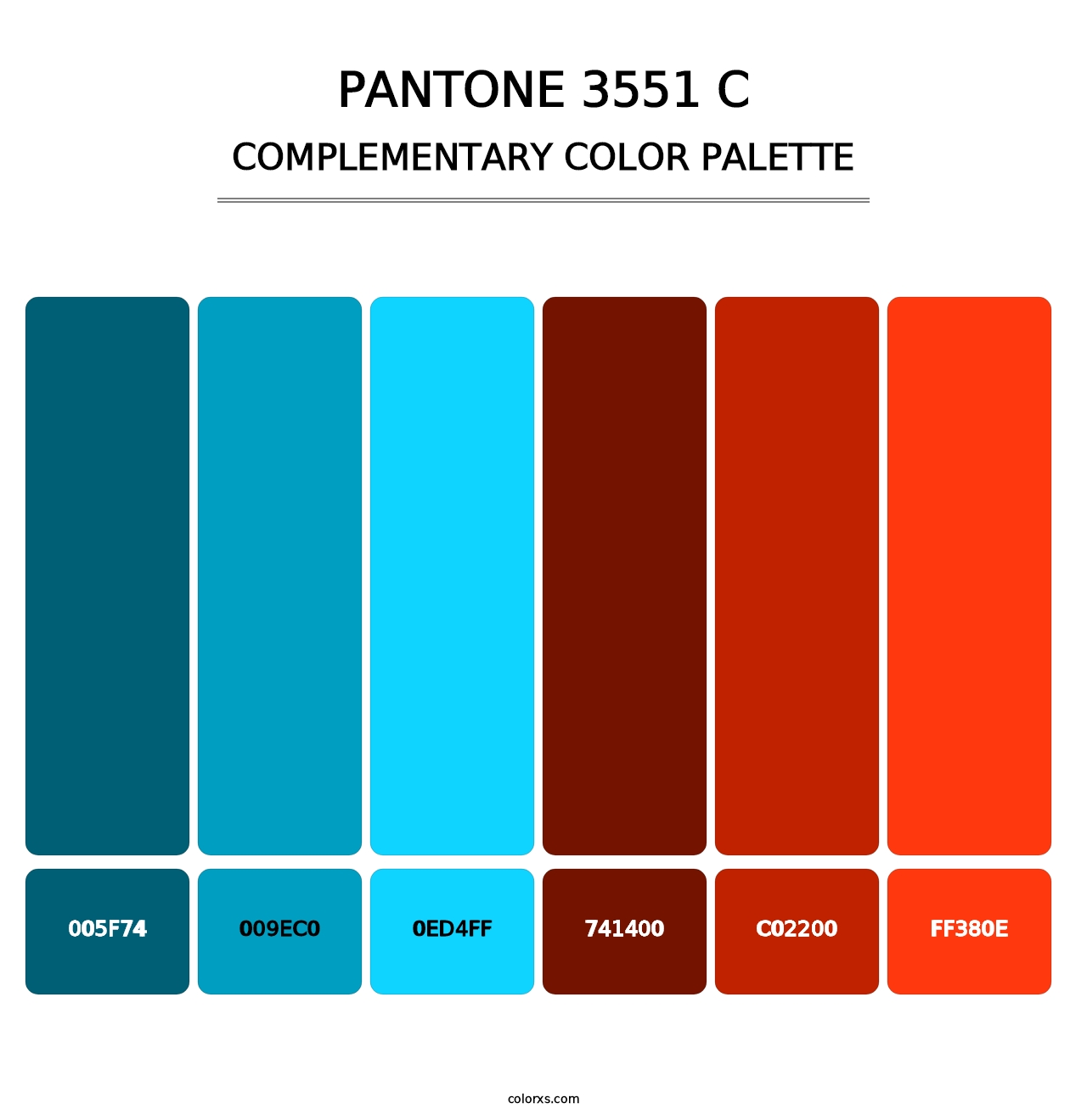PANTONE 3551 C - Complementary Color Palette