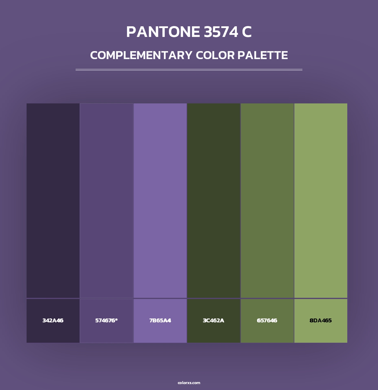 PANTONE 3574 C - Complementary Color Palette