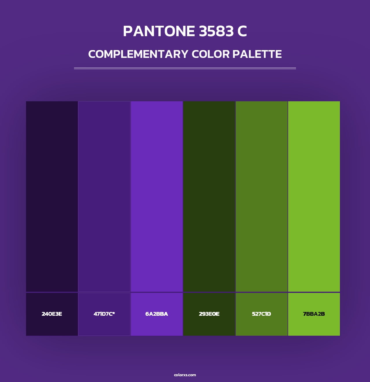 PANTONE 3583 C - Complementary Color Palette